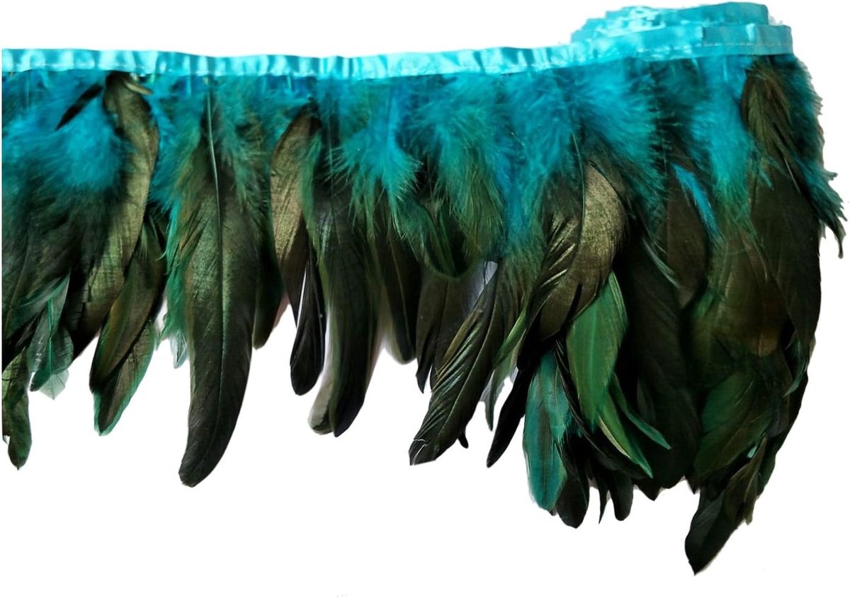 184 cm Cock Feathers voor DIY Cape, Sjaal, Rok en Halloween Kostuum Decoratie in Blauw - Perfect voor Creatieve Projecten en Feestjes