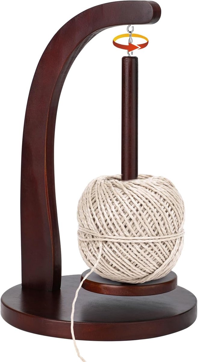 Garenhouder voor Haken, Houten Garenbalhouder Verticale Garenspinner Gedraaide Magnetische Wol Breigarenhouderstandaard Haakcadeau voor Breiliefhebbers