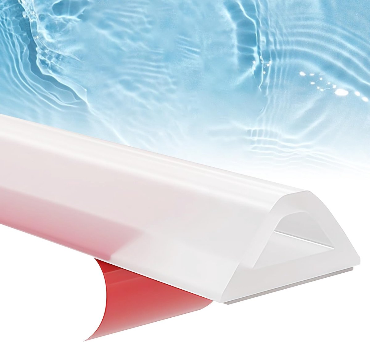 1M Zelfklevende Siliconen Waterkering Douche Transparant – Waterstopper voor Douchevloer, Flexibele Spatbescherming voor Bad en Douchewand