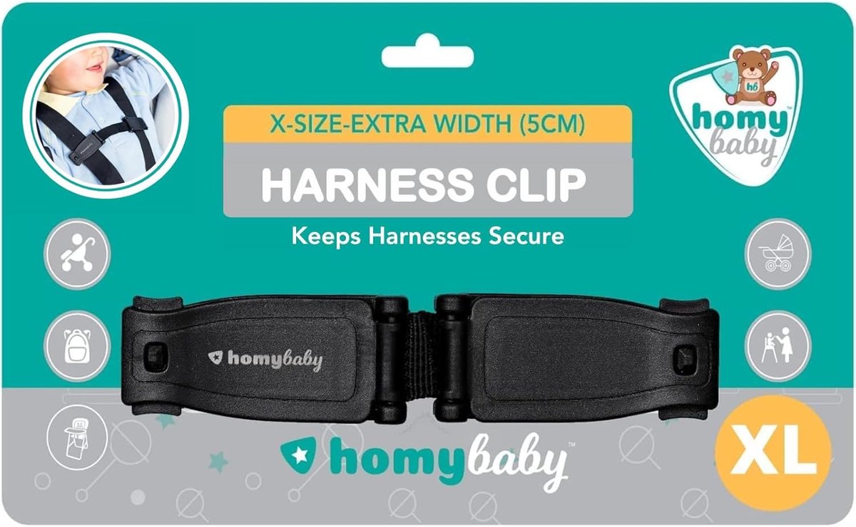 SnelShoppen - HOMYBABY Anti-Escape Clip voor Kinderharnas - Voorkomt dat Kinderen Armen uit Harnas Trekken - Beveiliging voor Hoge Stoel en Kinderwage
