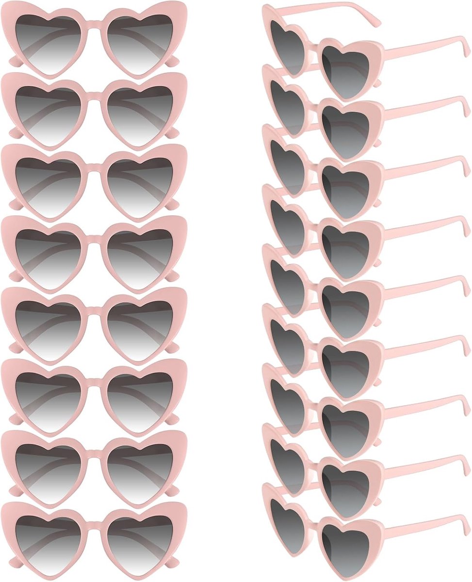 8/16 Stks Hartvormige Zonnebril Bulk Vintage Hart Bril Bachelorette Party Gunsten Voor Vrouwen Bruiloft Bruids