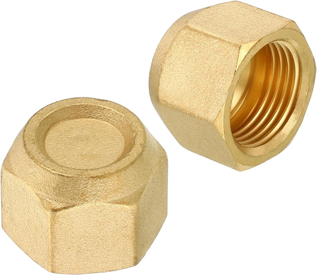 Bussen 5/8 inch messing afdichtstop 2 Pack SAE fakkel buisfitting 45 graden zeskant buisleiding beslag voor airconditioner koeling | Verzonken buisverbinding, zeshoekige buisverbindingen, voor airconditioning, koeling