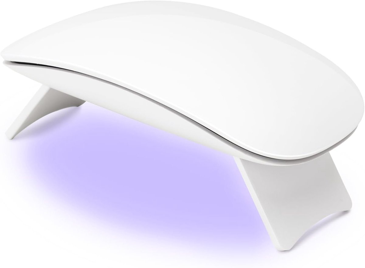 Mini-uv-lamp voor gelnagels, 6 W, USB draagbare nageldroger, uv-led-lamp, nagels met timer van 60 seconden, mini-uv-nagellamp voor gelnagellak, gelnagels, Shellact voor beginners, wit