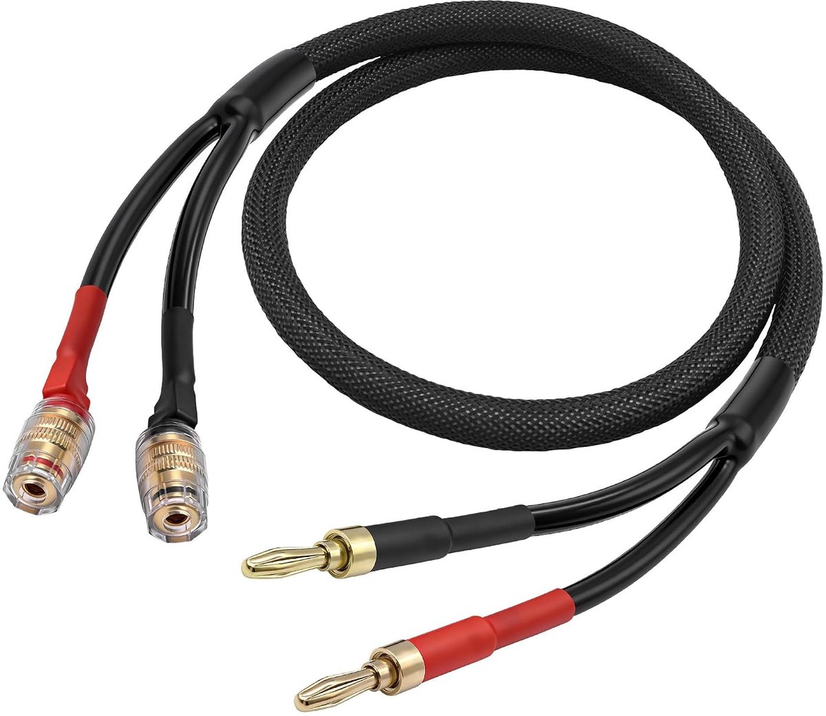 XMSJSIY 4mm Banana Speaker Extension, Audio Cable, Banana Plug to Binding Post Socket, Plug to Socket, Adapter - ShopVlot