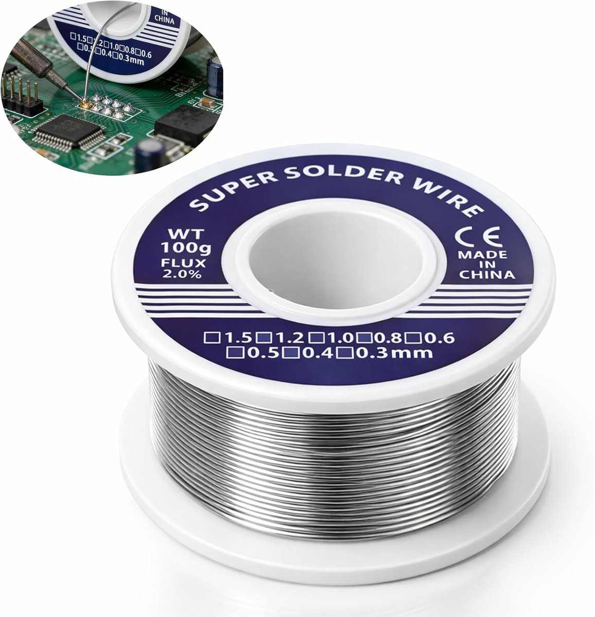 Solderdraad 1 stuk - Fluxkern - Voor schone soldeertips - Ideaal voor elektronica en reparaties - SnelShoppen