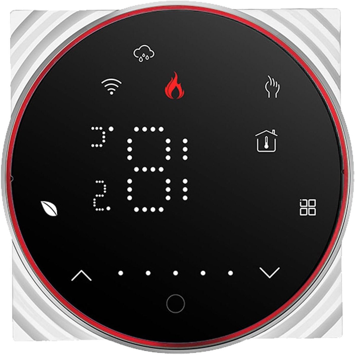 Slimme Thermostaat - Temperatuurregelaar Vloerverwarming - Energie Besparen - Programmeerbaar Schema - 95 Tot 240V - Zwart