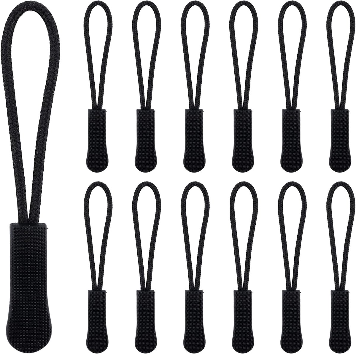 Zipper Pulls 30pcs - Zwart - Vervangingsset - Gemakkelijk herkenbare ritsaccessoires - ShopVlot