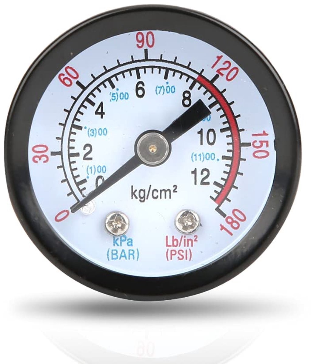 Manometer, 0~180 Psi Luchtdrukmeter, 42 mm Luchtcompressor Manometer