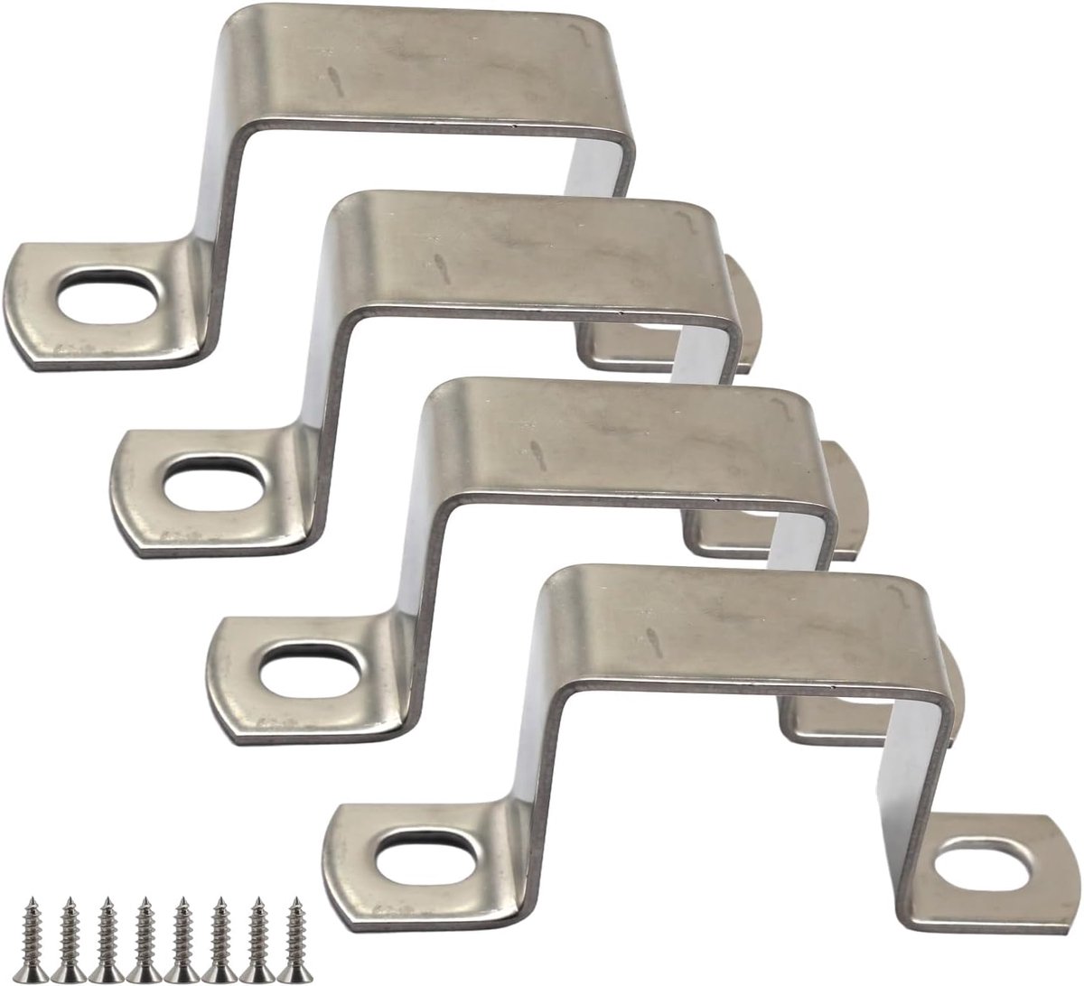 4Pcs M80x80 304 Rvs Vierkante Buis Klemmen Clips U Pijp Slang Klemmen Gesp U Beugels Zadelklemmen