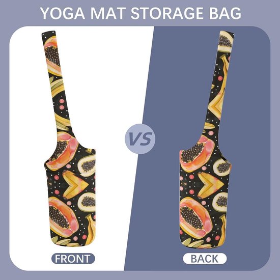 Yoga Mat Tas - Draagtas Gym - Sporten en Reizen - Met Waterfles Zakken - 90 cm Lengte - Stijl — afbeelding 2