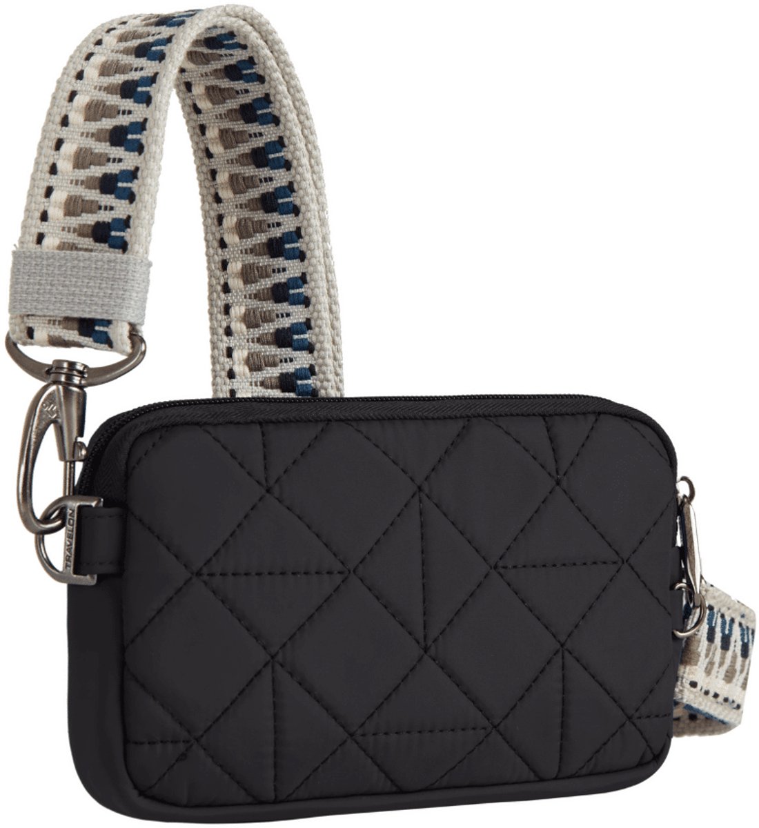 Travelon Boho Anti-Diefstal Telefoon Sling - Compact Telefoontasje & Crossbody Portemonnee - Zwart