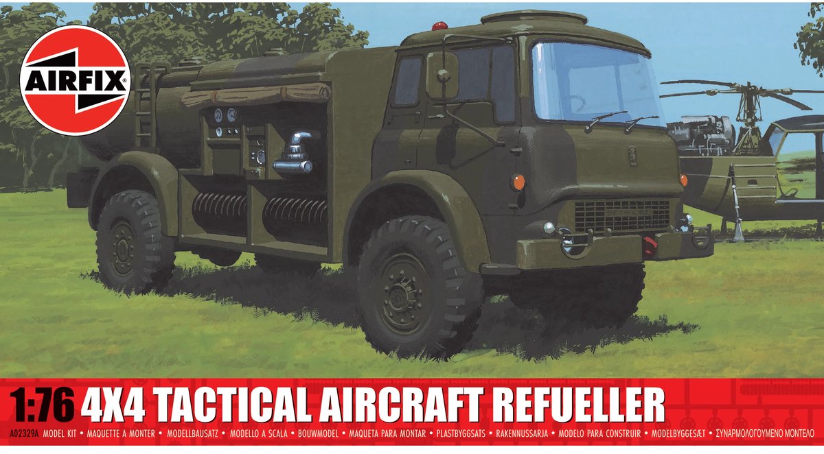 Airfix Modelbouwpakket Auto - 02329A Bedford MK 4x4 Tactical Aircraft Refueller - Britse Militaire Tankwagen Plastic - 1:76 - Modelbouw