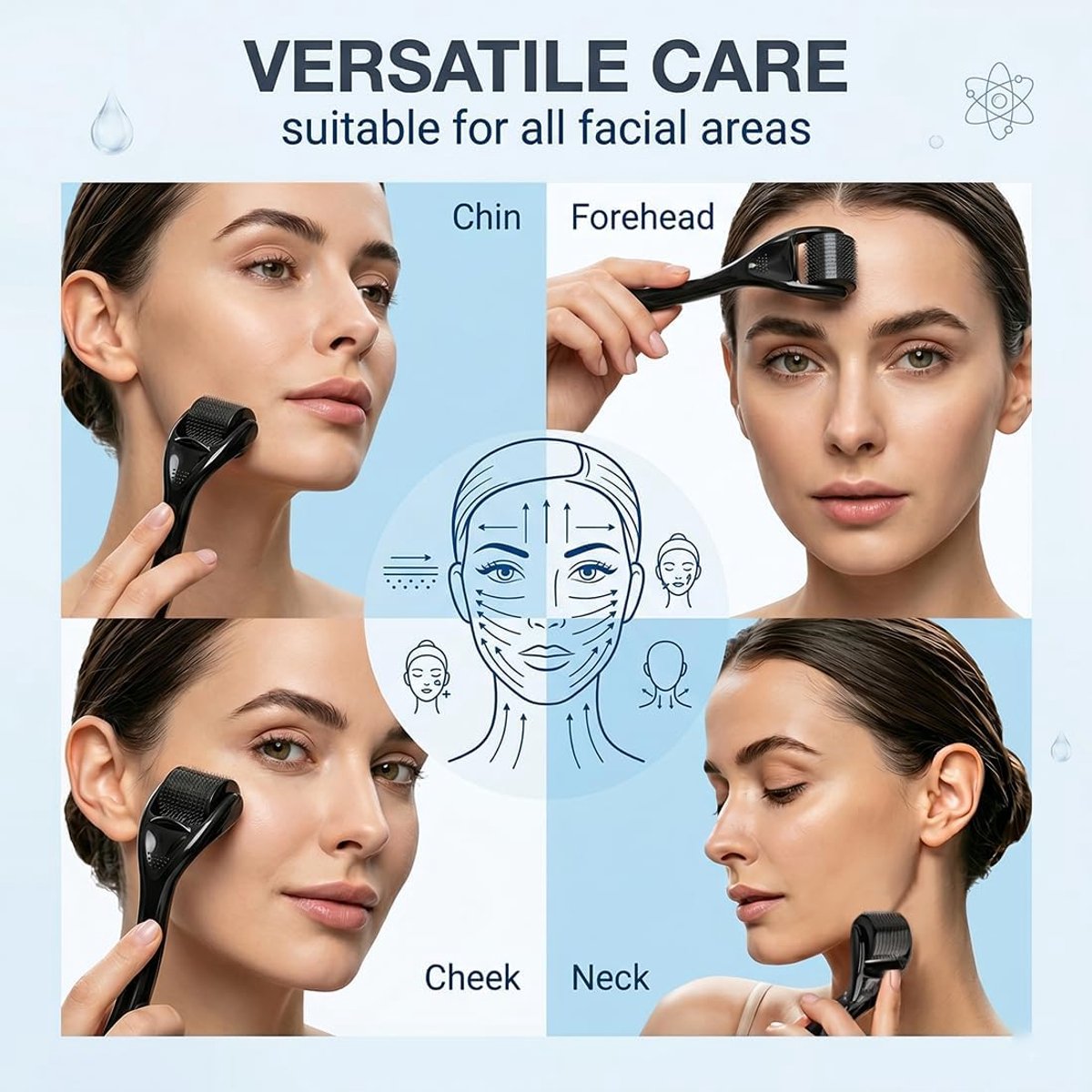 Baardverzorgingsset voor heren, geschikt voor gezicht, hoofdhuid en lichaam, uniseks, beauty-accessoires.