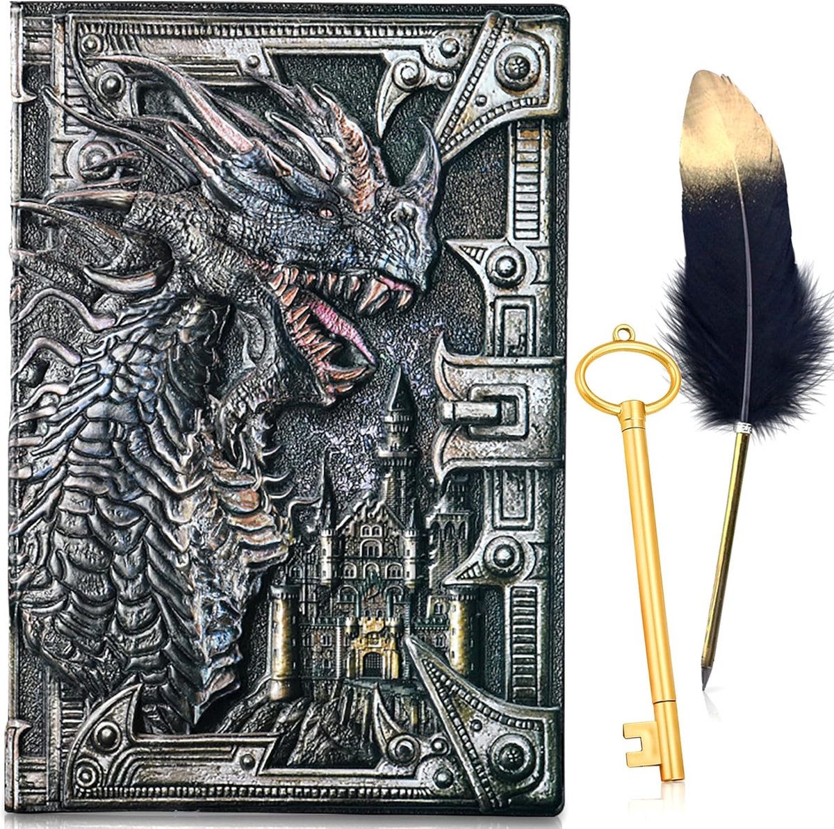 Dragon Dairy Magazine, Retro Dnd Notitieboekje A5 Hardcover