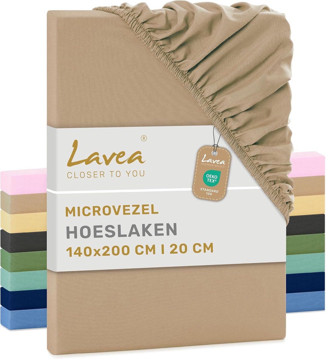 Fitted sheet 140x200 cm - zachte microvezel - Oeko-Tex gecertificeerd - optimaal slaapcomfort - ShopVlot