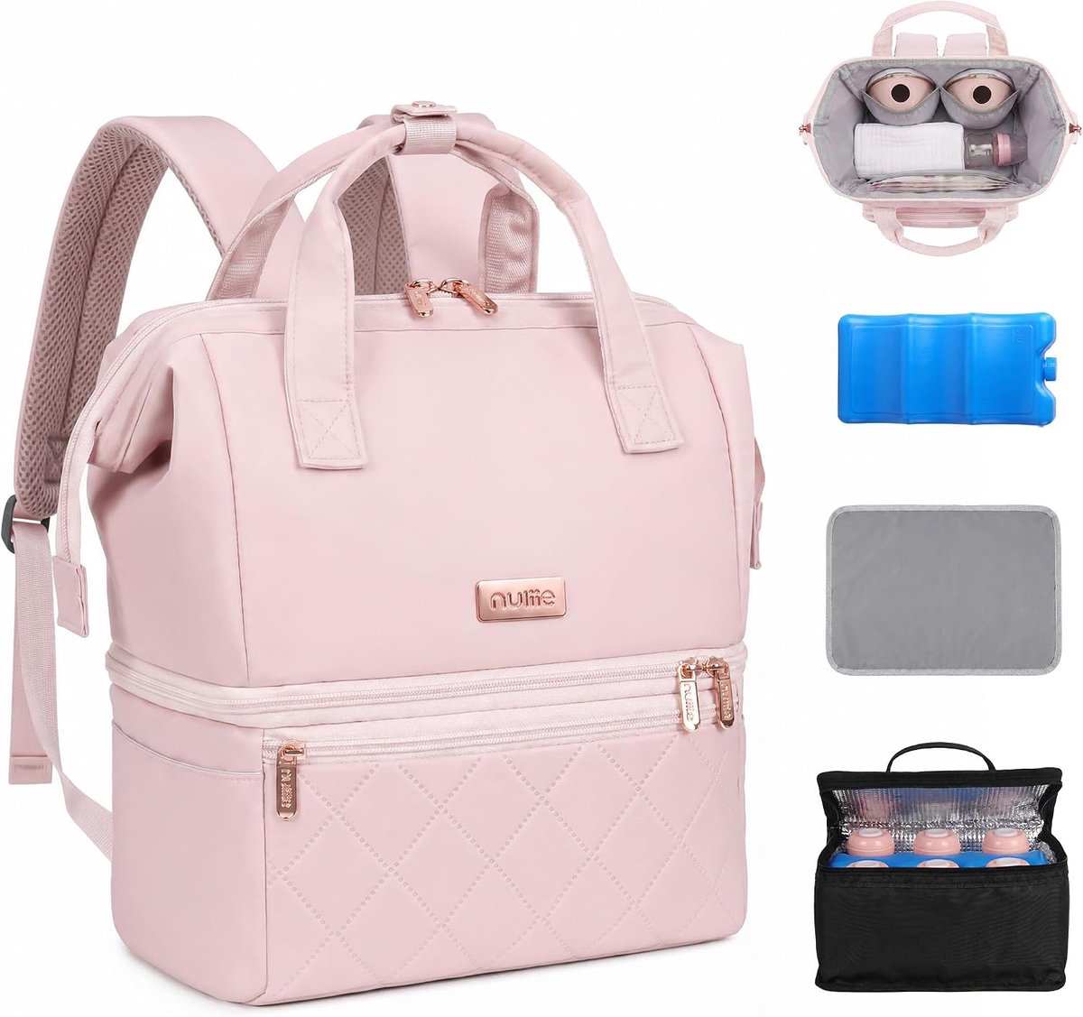 Draagbare tas voor werk - roze - veelzijdig ontwerp - ideaal voor dagelijks gebruik - ShopVlot