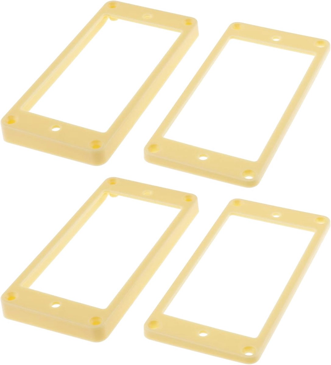 4-delige set van Humbucker Pickup Montageringen Montageringen voor Rechte Pickup Frame Accessoires voor Elektrische Gitaar, Plastic, Crème