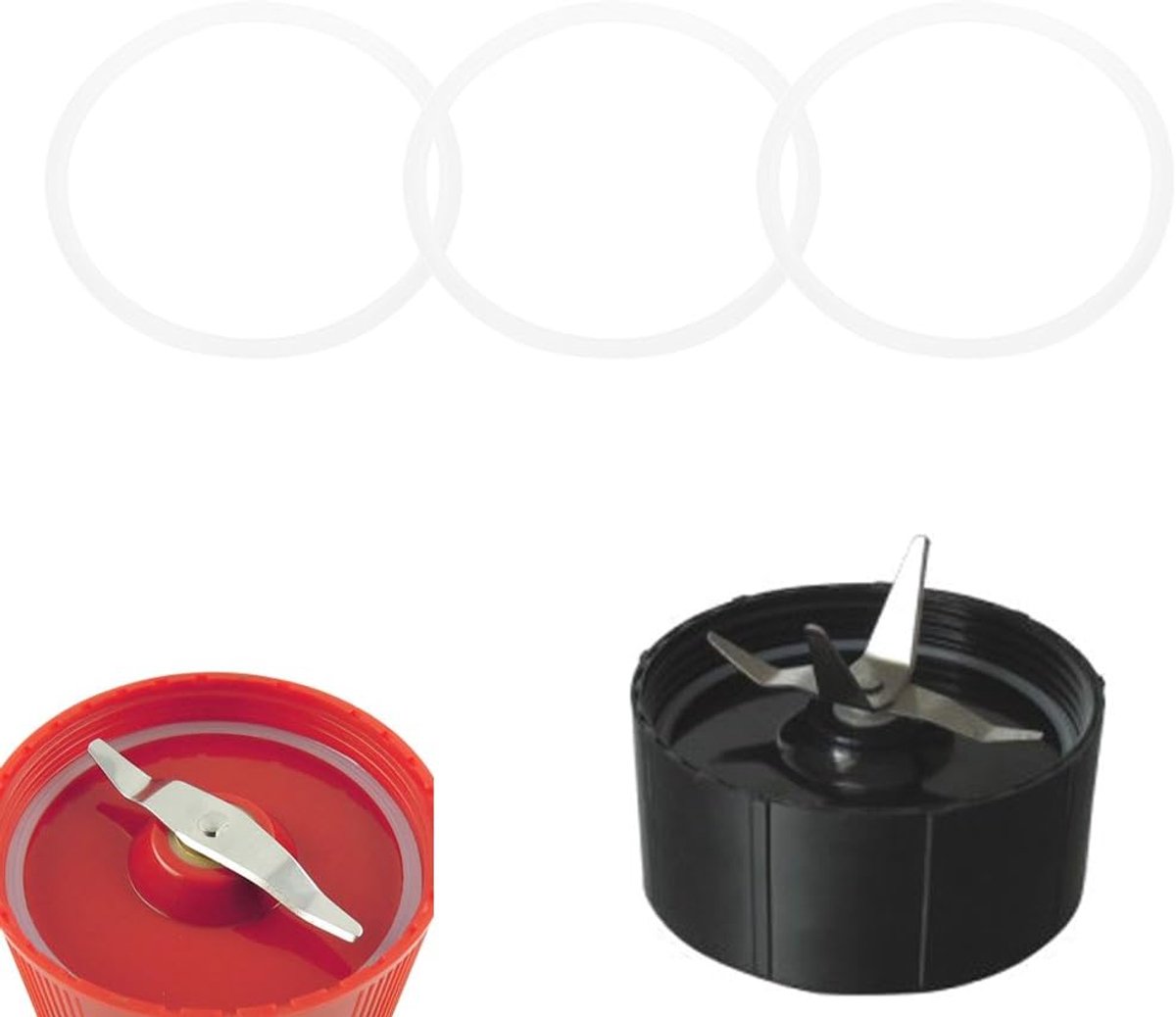 3 stuks 7,8 cm rubber O-vormige reserveafdichtingen afdichtingen afdichtring deel voor mixer sapcentrifuge wit 78 mm / 3,07 in