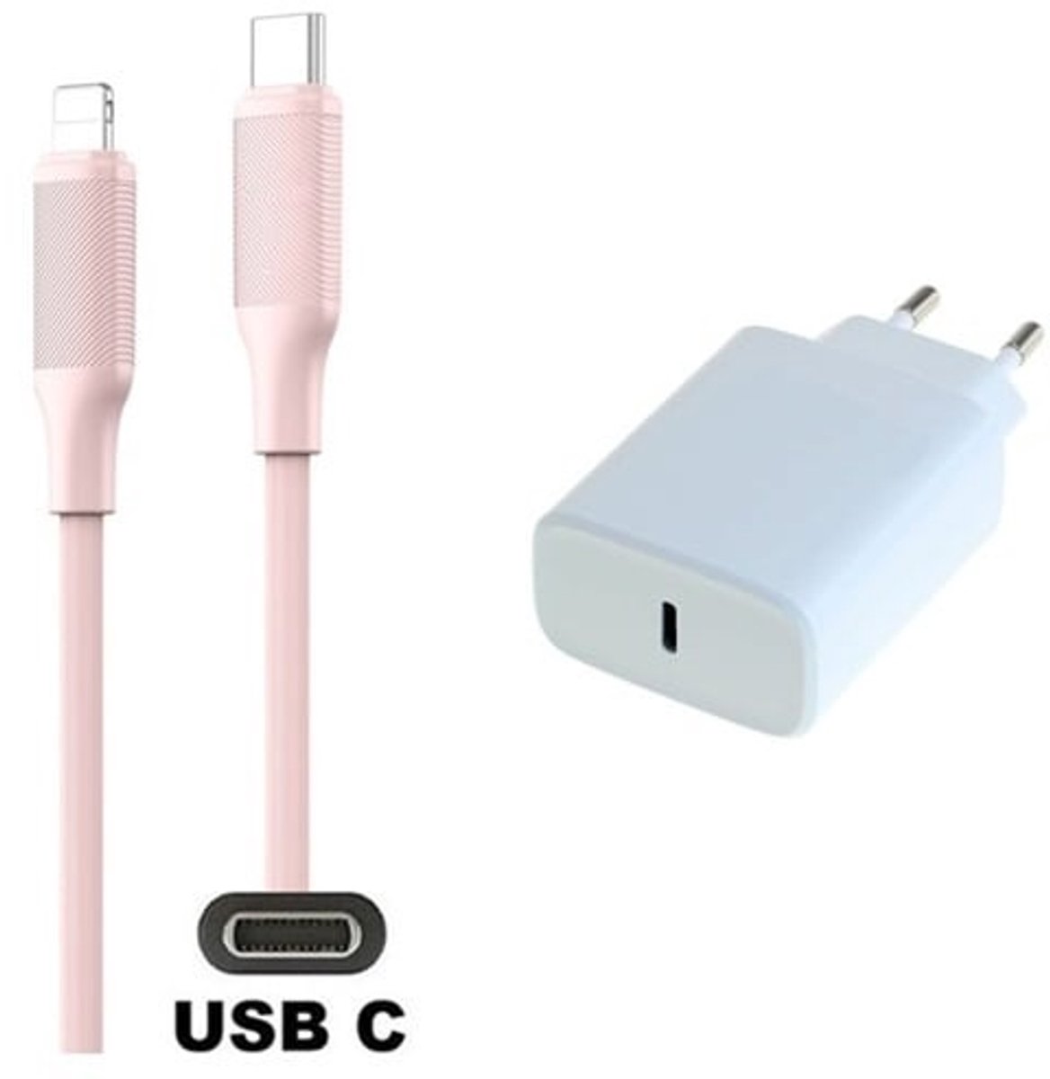 OneOne 25W super snellader en screenprotector van glas voor iPhone 13 Pro Max en iPhone 14 Plus + 1,0m USB C naar Lightning kabel. PD lader. Universele oplader adapter. Glazen screenprotector past op Apple iPhone 13 Pro Max & iPhone 14 Plus