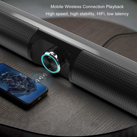 Soundbar - Luidspreker - Thuisbioscoop - RGB sfeerlicht - Tweekanaals stereo - Zwart — afbeelding 3