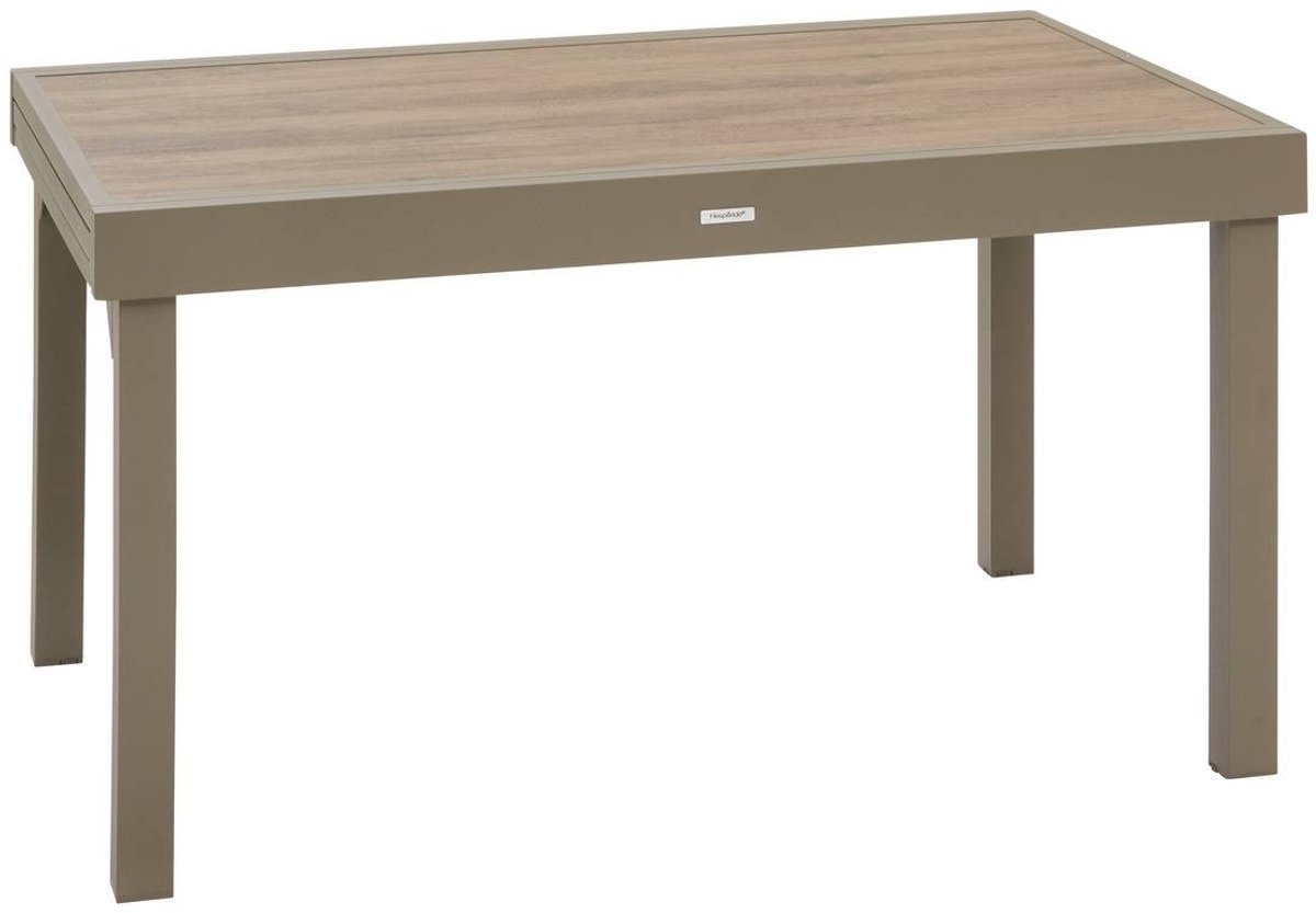 Uitschuifbare tuintafel voor 10 personen van aluminium en glas PIAZZA