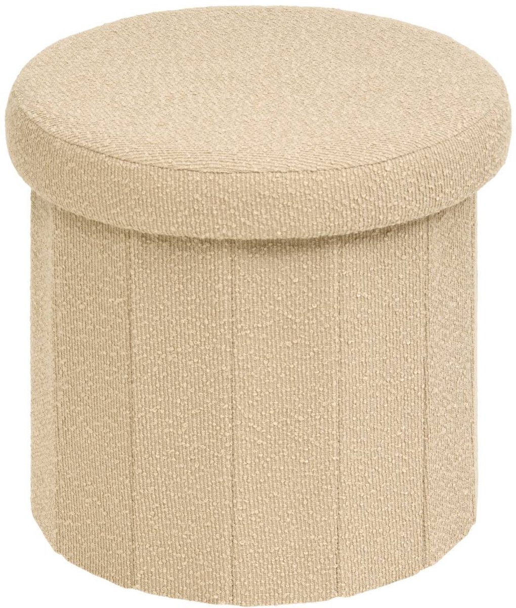 Pouf Fink rond pliable D.38cm beige