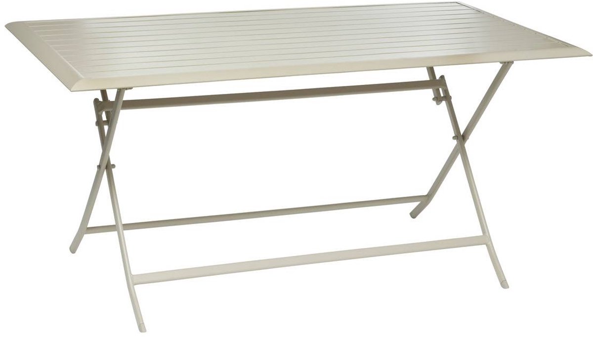 Rechthoekige opvouwbare tuintafel voor 6 personen van aluminium AZUA