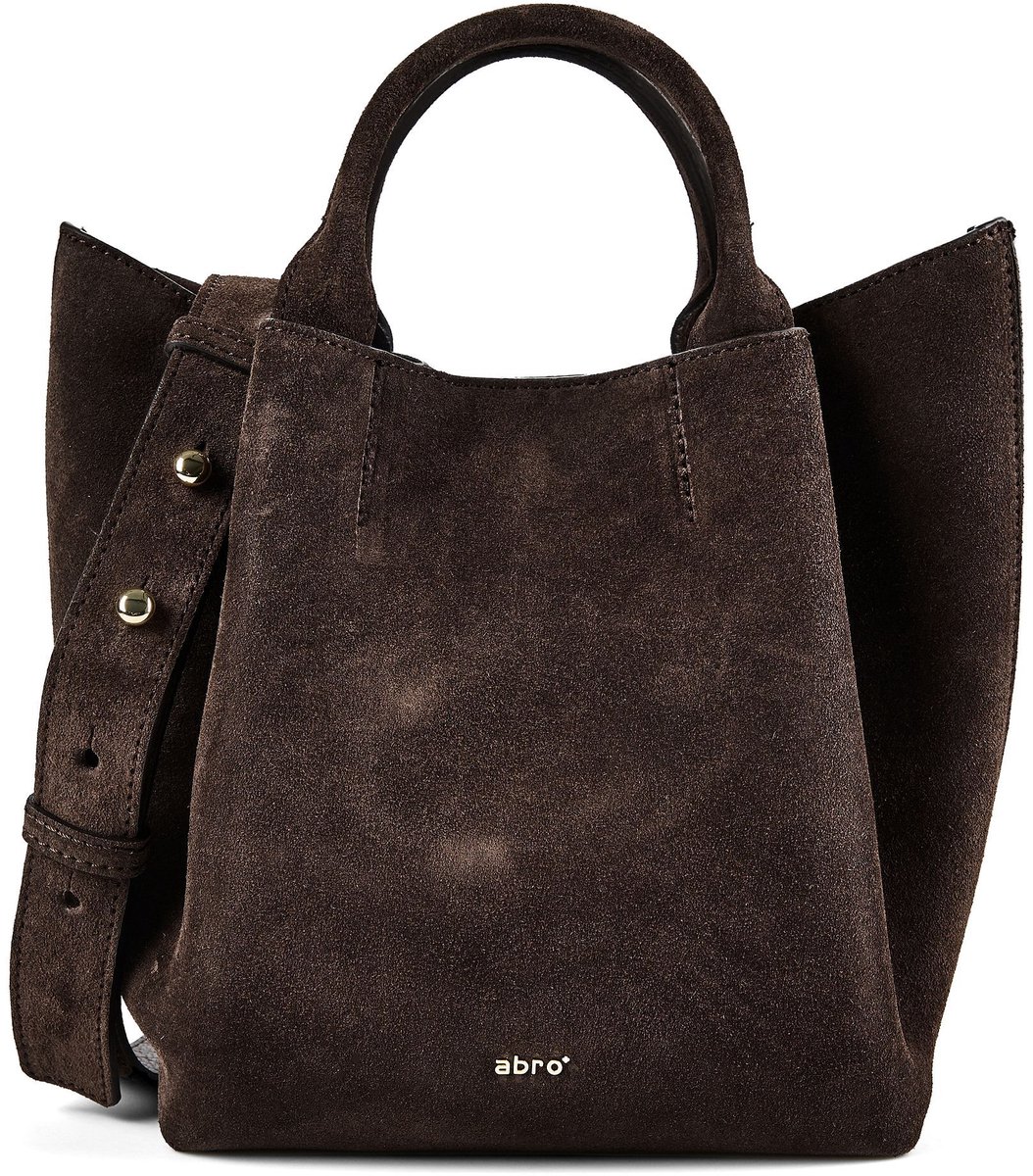 abro Essential Handtas Leder 21 cm - Dames - dark brown