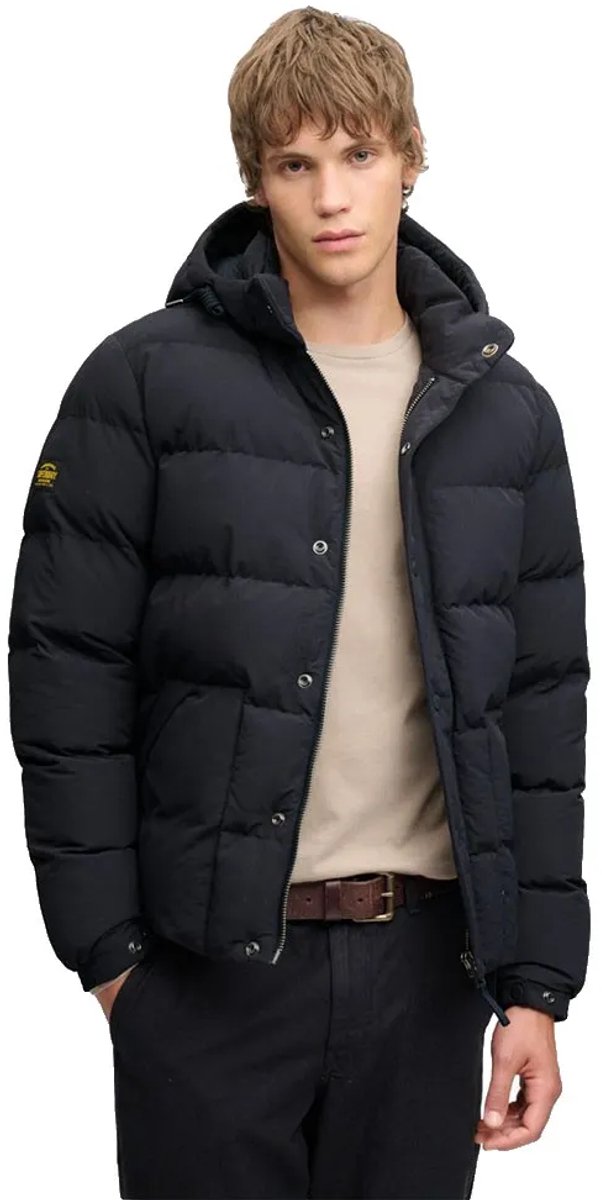 Superdry Classic Everest Puffer Jas Heren Gewatteerde jassen Marineblauw