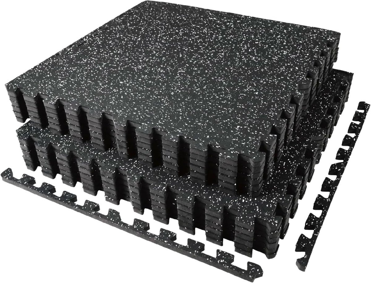 Puzzelmat 60x60x1,4 cm - Extra dikke rubberen antislip - Geschikt voor zware trainingsbelasting - SnelShoppen