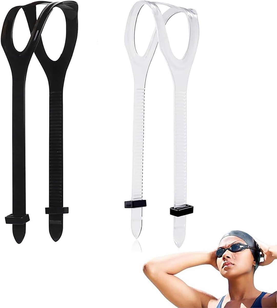 SnelShoppen - Pack van 2 Siliconen Duikmasker Straps, Zwem Goggles, Elastische Band, Universele Accessoires voor Duiken, Zwemmen, Snorkelen, Comfortab