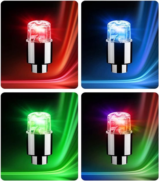 LED Fietslampen - Ventiel Lampjes - Veilig Fietsen - Trillingsgevoelig - 2 stuks - Meerkleurig — afbeelding 5
