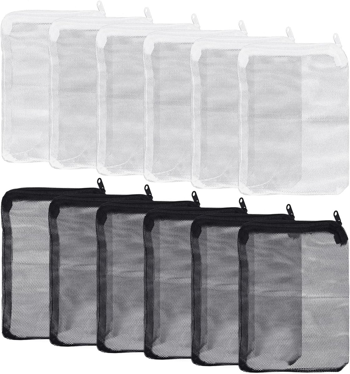 SnelShoppen - 12-delige aquarium filter zakken set, spons actieve koolfilter set, nylon filtermedia zakken, fijne mesh zakken, aquarium filter accesso