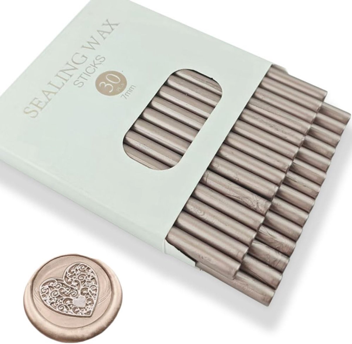Mini Lijmpistool Wax Seal Sticks - 30 Stuks Verzegelwas voor Uitnodigingen en Kaarten (Champagne Goud)