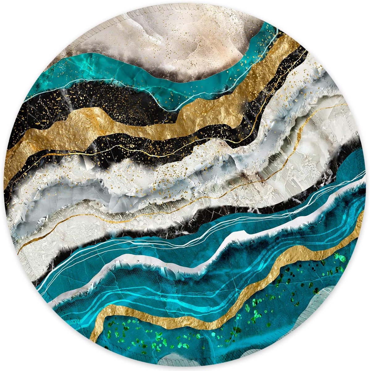 ITNRSIIET Stitched Edge Mouse Pad, Premium Textured Mouse Pad Waterproof Non-Slip Rubber Base Round Mouse Pad for - ShopVlot