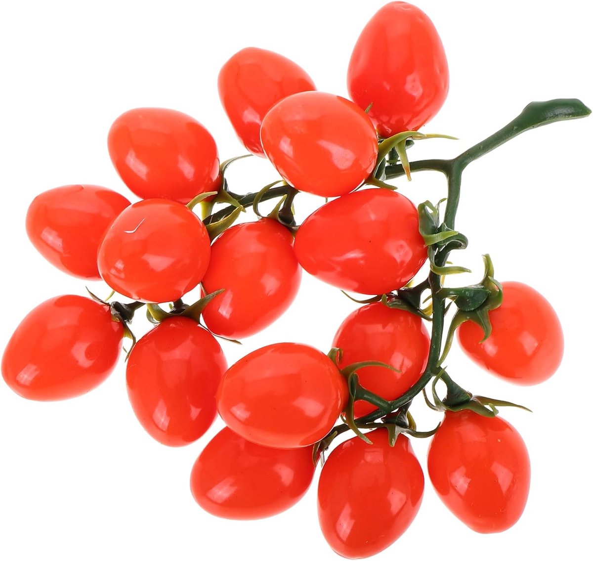SnelShoppen - Kunstmatige Kersentomaten voor Decoratie, Realistische Nep Tomaten, Decoratieve Plastic Groenten, Levenslike Rode Tomaten, Voor Huisdeco