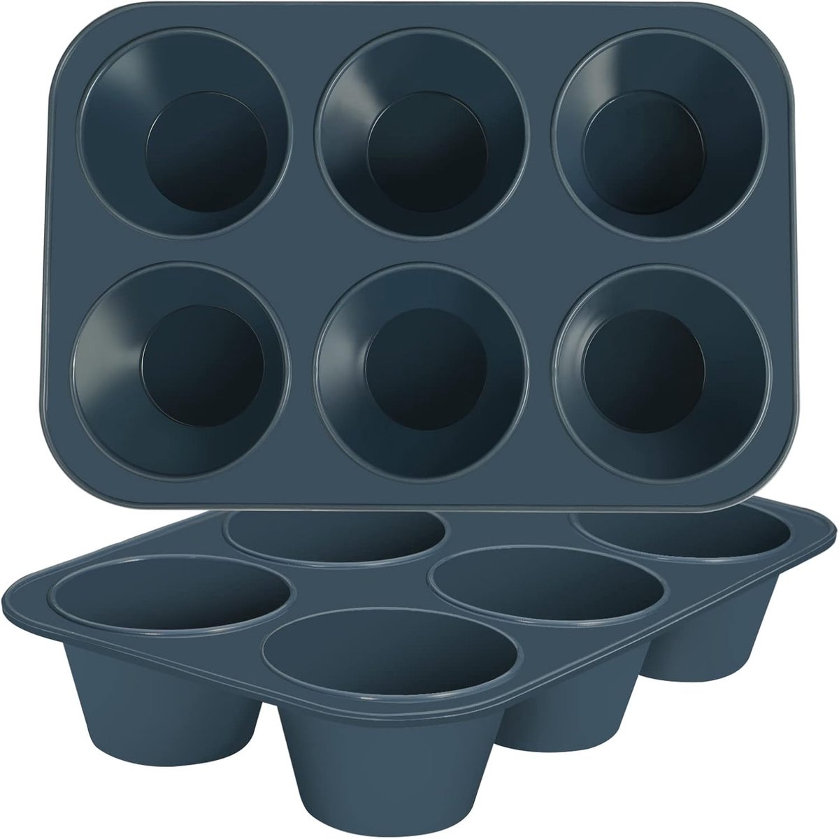 SnelShoppen - Grote Muffin Bakvorm Silicone 2 Stuks Muffin Tins Cupcake Vormpjes 27.8x19x5cm Geschikt voor Taart, Pudding, Feest, Keuken