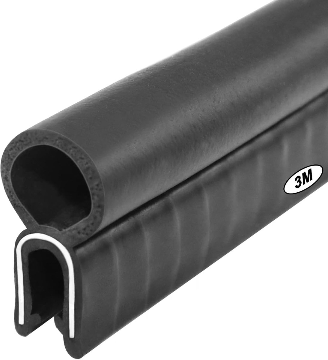 SnelShoppen - Universele Auto Deurrubber Seal - Flexibele Rubberafdichting met Metalen Clips - Weerbestendig, Voor Auto's, Botens, Campers en Huishoud