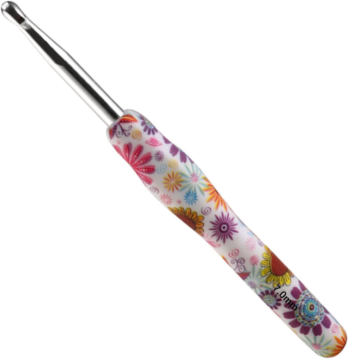 Coopay 7mm UK Size Crochet Hooks - Solid Metal, Lightweight Ergonomic Grip for Arthritic Hands - ShopVlot