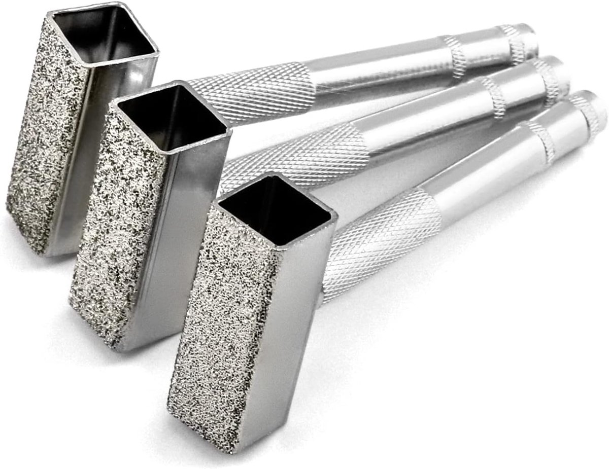 SnelShoppen - 3-delige slijpsteen dresser, diamant slijpwiel dresser voor het slijpen en ontbramen van schijven, 45 x 15 mm kop, duurzaam en lichtgewi