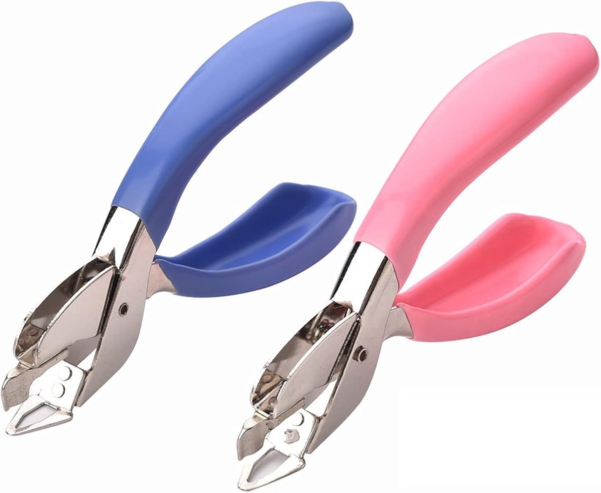 Nietjesverwijderaar Set - Nietjeslifter - Papier Ontnieten - Ergonomisch Ontwerp - 2 Stuks - Diverse Kleuren