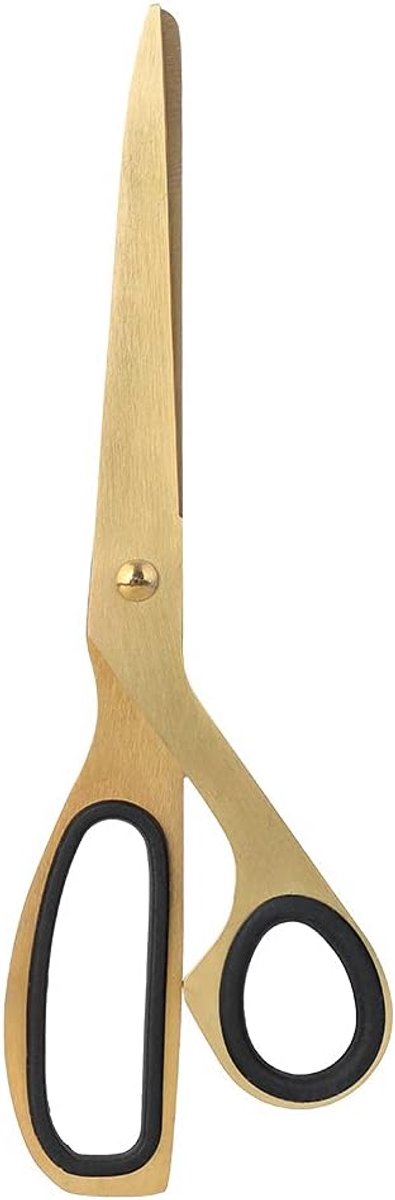 SnelShoppen - Gouden Rvs Scharen - Moderne Asymmetrische Scharen voor Scrapbooking, Stoffen, Naaien en Creatief Knutselen - Zwart en Goud - Lichtgewic