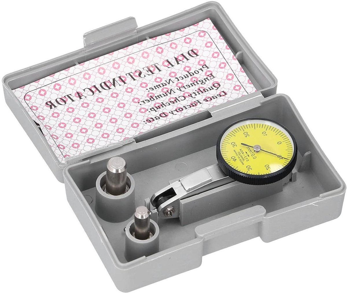 Meetklok - Meetinstrument Indicator - Nauwkeurig Meten - Roestvrij Staal - 0-0.8 mm - Geel