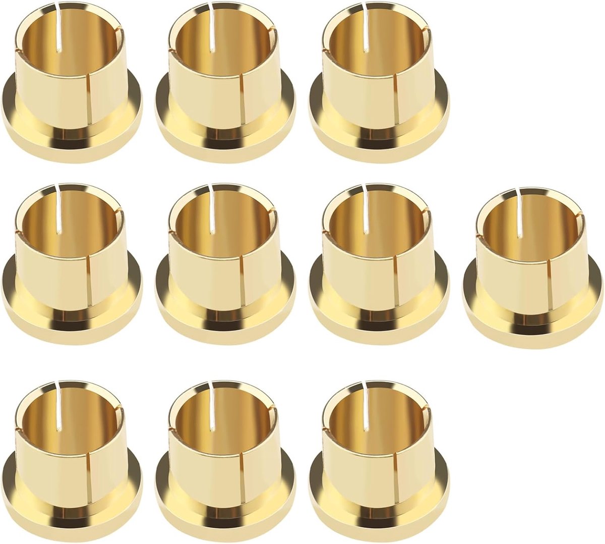 RCA beschermcaps 10 stuks - verguld - stofdicht - blokkeert ongewenste ruis - ShopVlot