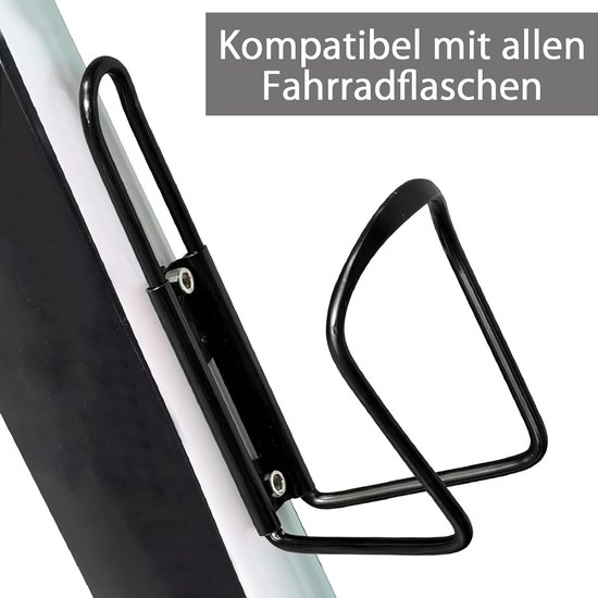 SnelShoppen - Fiets Bidonhouder Aluminium, Versterkte Flessenhouder voor Fiets, MTB, Racefiets, Zwart, Universele maat met 2 Schroeven — afbeelding 3