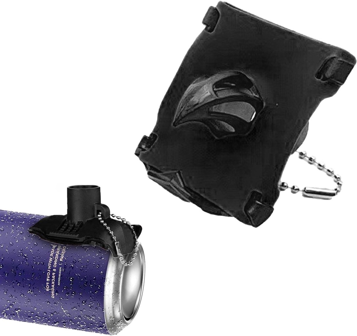 SnelShoppen - Beer Shotgun Opener - Innovatieve Bier Shotgun Tool - Duurzaam en Veilig - Voor Camping, Strandfeest - Zwart - Met Sleutelhanger
