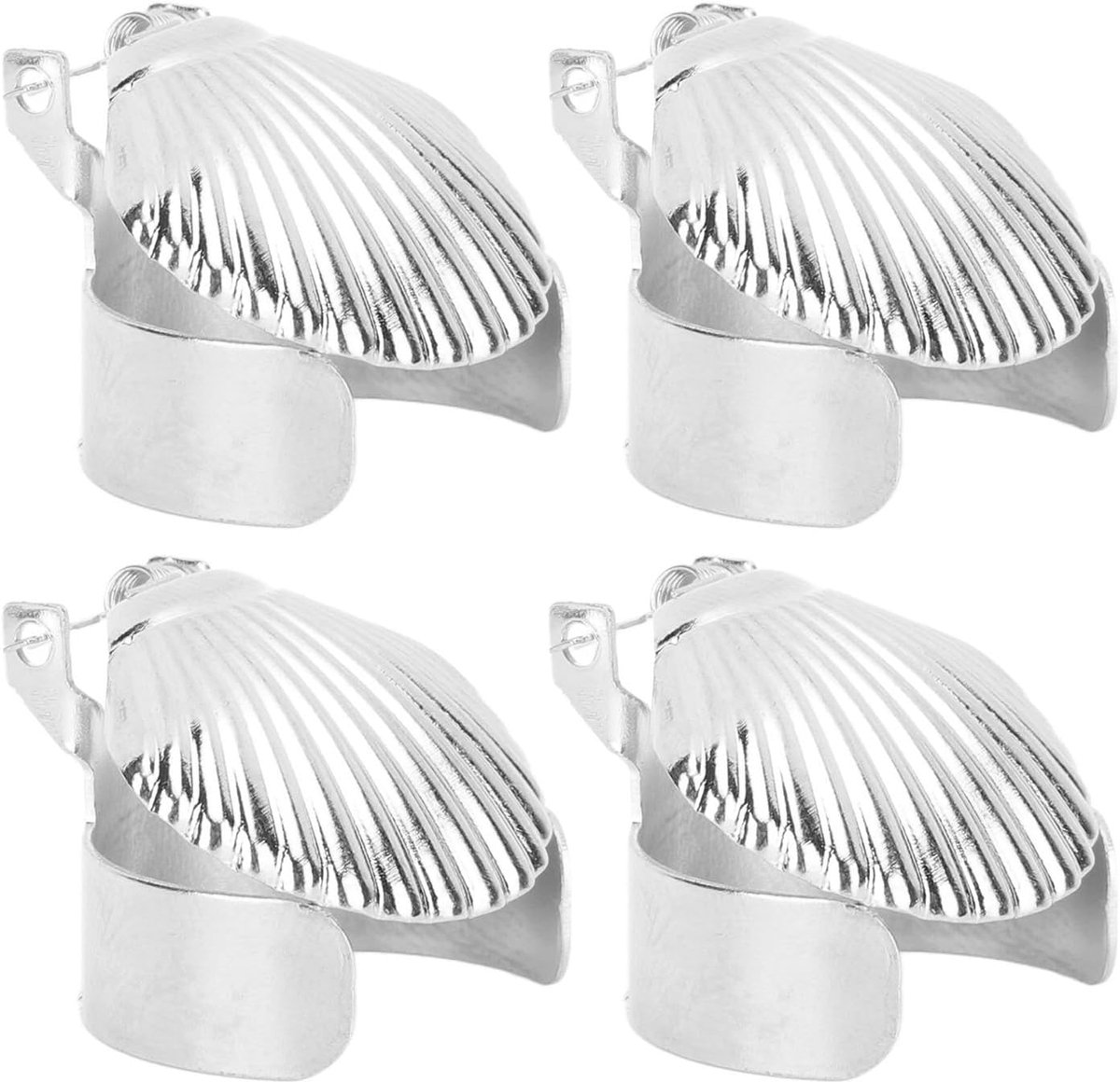 4 Piece Automatic Candle Cap with Metal Casing Pattern, Wide Application for Candles, Safe and Durable (SILVER) - ShopVlot