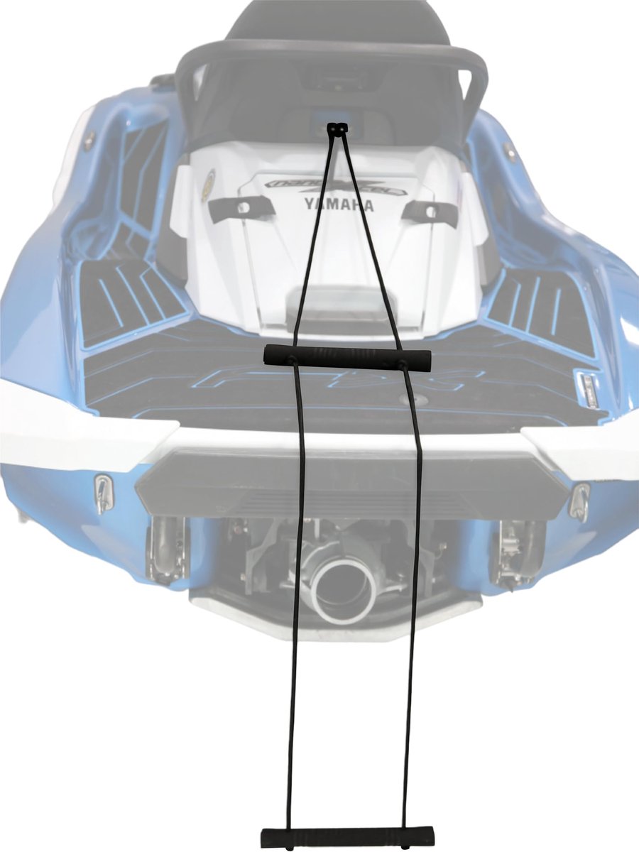 SnelShoppen - Hardline Producten EZ Riser Boarding Ladder - Opvouwbare Zwemladder voor Boot, Aluminium, 3 Treden, Antislip, Ideaal voor Vissen, Waters