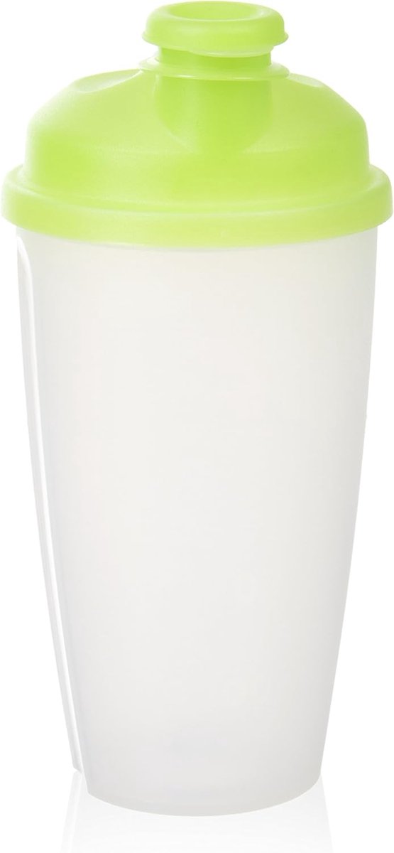 Dressing shaker 500 ml - met reliëf meetschaal - afneembare mengschijf - ideaal voor dressings en roereieren - ShopVlot