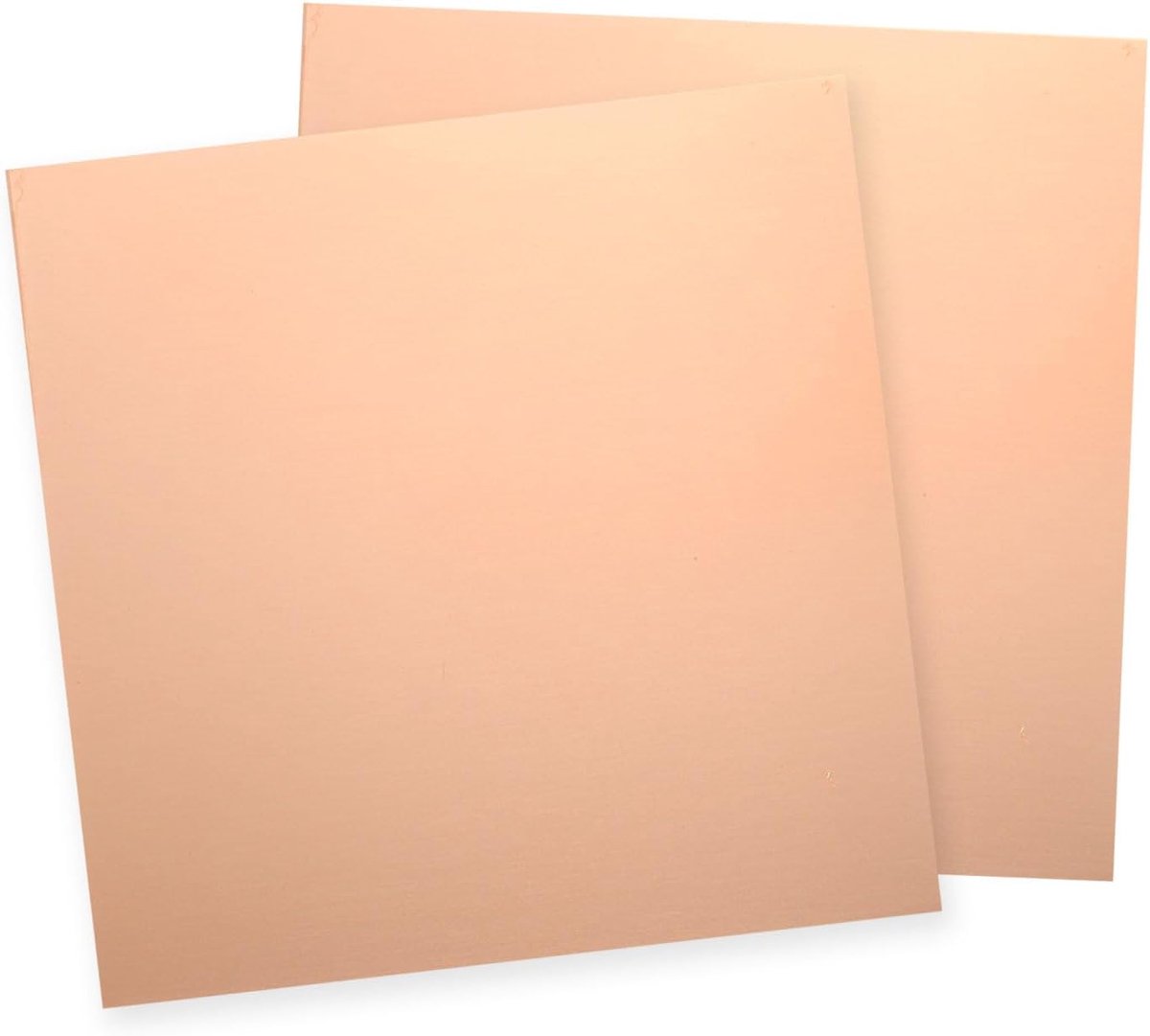 Koperen plaat, 5 x 5 cm, 24 gauge (0,5 mm) dik, metalen koperen plaat met handschoenen voor knutselen, modelbouwers, sieraden, reparaties, elektrische reparaties (roségoud)